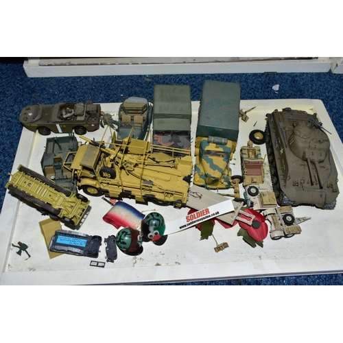 689 - A QUANTITY OF CONSTRUCTED PLASTIC GERMAN MILITARY MODEL KITS, all have been constructed and painted ... 