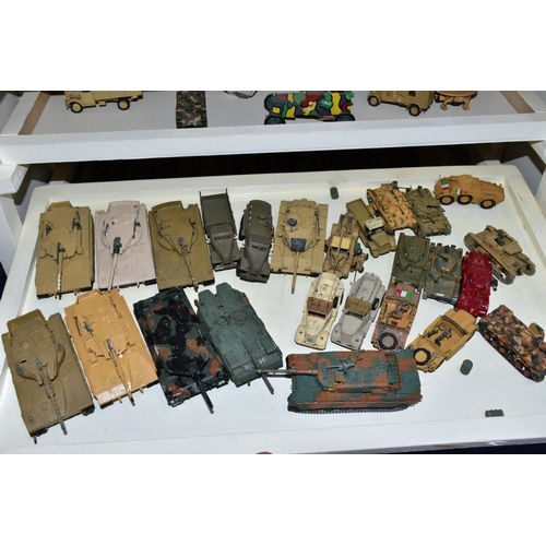 689 - A QUANTITY OF CONSTRUCTED PLASTIC GERMAN MILITARY MODEL KITS, all have been constructed and painted ... 