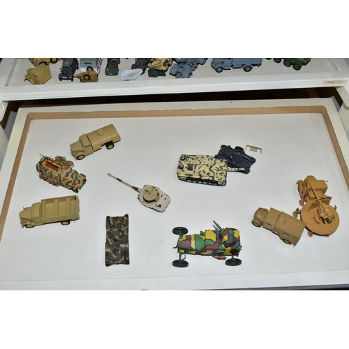 689 - A QUANTITY OF CONSTRUCTED PLASTIC GERMAN MILITARY MODEL KITS, all have been constructed and painted ... 