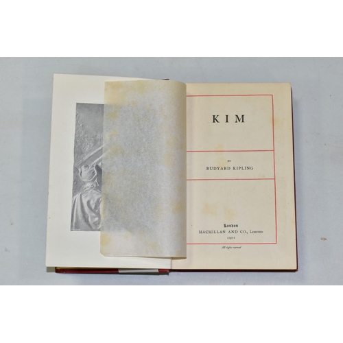 709 - KIPLING (RUDYARD) 'Kim' one 1st edition published by Macmillan 1901 stained front and back cover, or... 