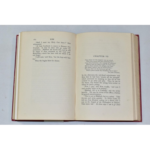 709 - KIPLING (RUDYARD) 'Kim' one 1st edition published by Macmillan 1901 stained front and back cover, or... 