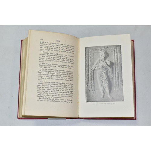 709 - KIPLING (RUDYARD) 'Kim' one 1st edition published by Macmillan 1901 stained front and back cover, or... 