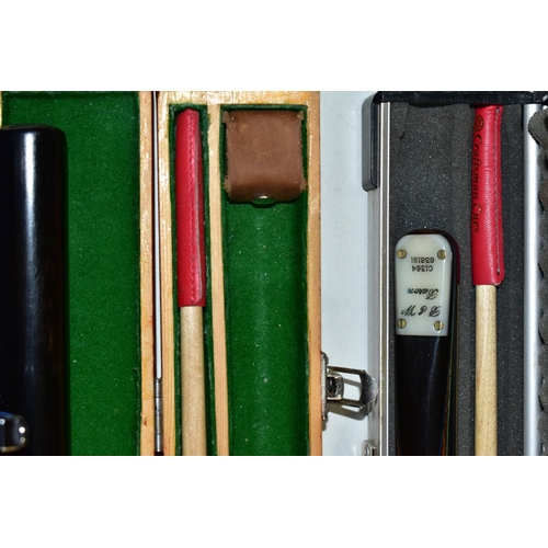 711 - A QUANTITY OF ASSORTED WOODEN TWO PIECE CUES, assorted makers to include Powerglide Spyder, B & W Bi... 