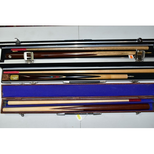 711 - A QUANTITY OF ASSORTED WOODEN TWO PIECE CUES, assorted makers to include Powerglide Spyder, B & W Bi... 