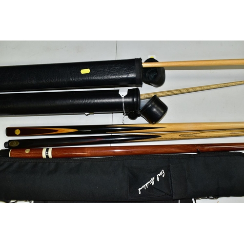 711 - A QUANTITY OF ASSORTED WOODEN TWO PIECE CUES, assorted makers to include Powerglide Spyder, B & W Bi... 