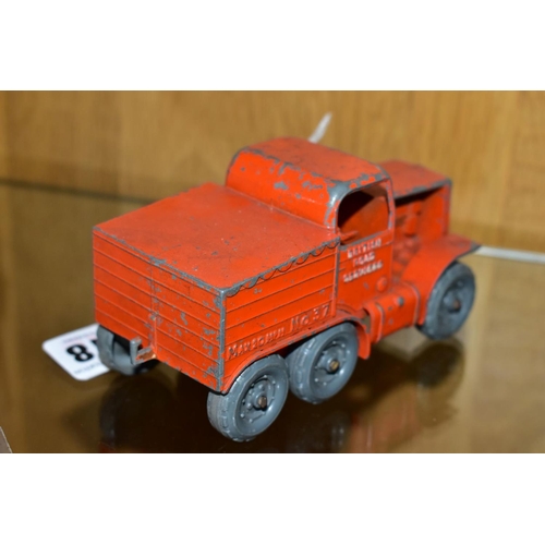 718 - AN UNBOXED MOKO LESNEY PRIME MOVER, playworn condition, missing both engine covers, no trailer or bu... 