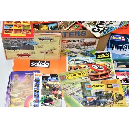 765 - A COLLECTION OF ASSORTED TOY AND PLASTIC KIT CATALOGUES, to include Dinky Toys (9th, 11th, 12th edit... 