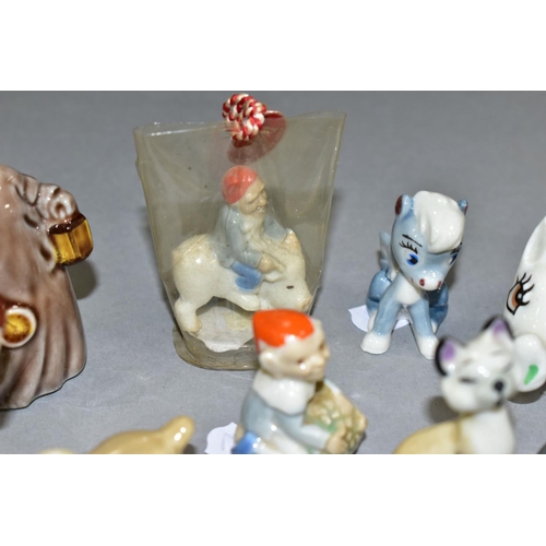 799 - A SMALL GROUP OF WADE WHIMSIES etc, to include Nursery Favourite 'Wee Willie Winkie', Walt Disney ch... 