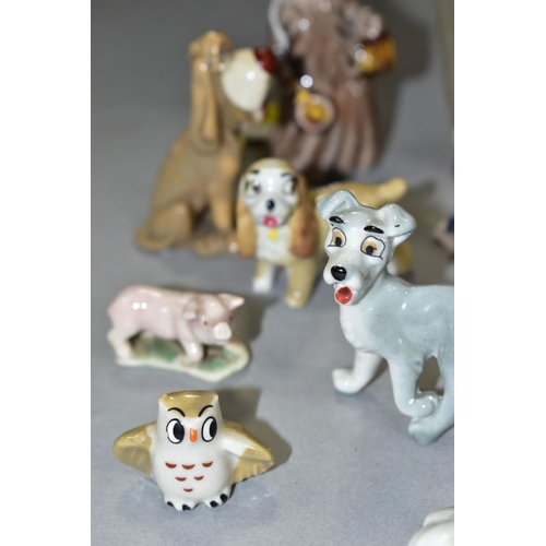 799 - A SMALL GROUP OF WADE WHIMSIES etc, to include Nursery Favourite 'Wee Willie Winkie', Walt Disney ch... 