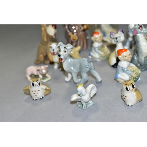 799 - A SMALL GROUP OF WADE WHIMSIES etc, to include Nursery Favourite 'Wee Willie Winkie', Walt Disney ch... 