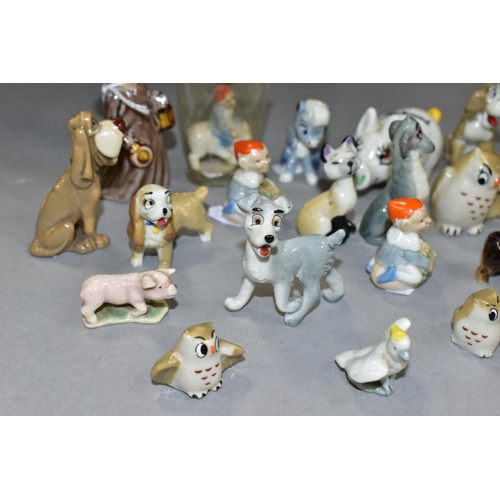 799 - A SMALL GROUP OF WADE WHIMSIES etc, to include Nursery Favourite 'Wee Willie Winkie', Walt Disney ch... 