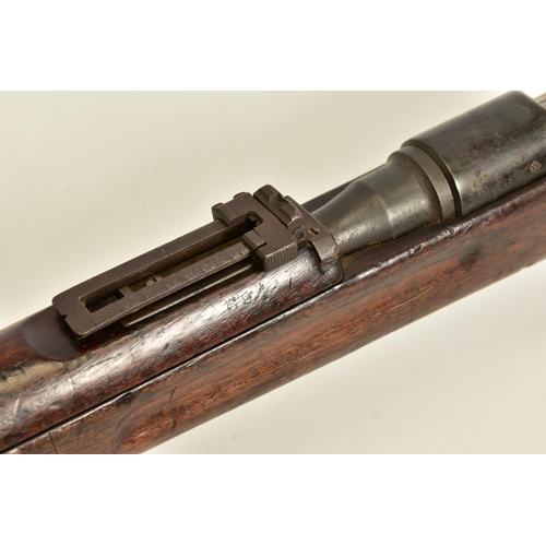 115 - A STEYR MANNLICHER MODEL 95 MILITARY RIFLE CONVERTED TO .410'', the magazine had a plate welded acro... 