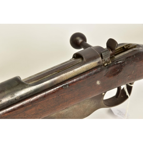 115 - A STEYR MANNLICHER MODEL 95 MILITARY RIFLE CONVERTED TO .410'', the magazine had a plate welded acro... 