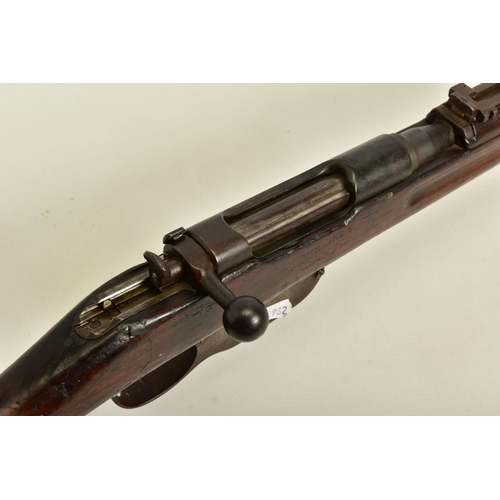 115 - A STEYR MANNLICHER MODEL 95 MILITARY RIFLE CONVERTED TO .410'', the magazine had a plate welded acro... 