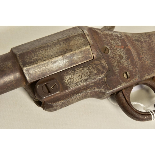 116 - A 27MM HEBEL GERMAN WWI FLARE/SIGNAL PISTOL, in correct working order, the metal work has lost all i... 