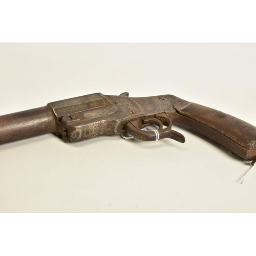 116 - A 27MM HEBEL GERMAN WWI FLARE/SIGNAL PISTOL, in correct working order, the metal work has lost all i... 