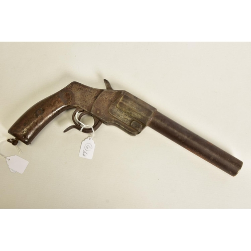 116 - A 27MM HEBEL GERMAN WWI FLARE/SIGNAL PISTOL, in correct working order, the metal work has lost all i... 