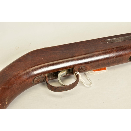 121 - A .22'' DIANA MODEL G27 AIR RIFLE, it is in working order and complete but its former blue surfaces ... 