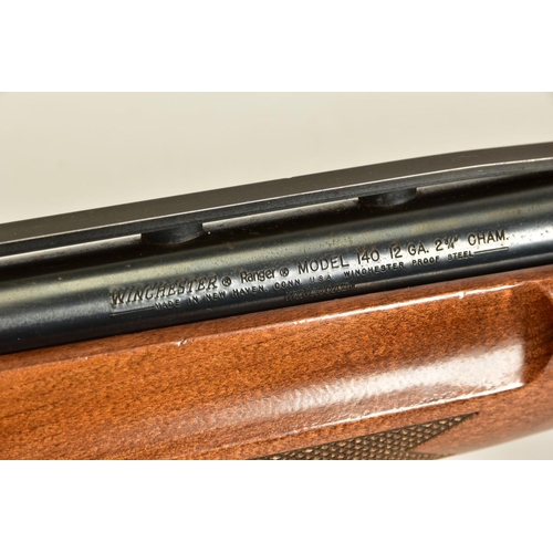 123 - A 12  BORE 2¾'' CHAMBERED WINCHESTER RANGER MODEL 140 SINGLE BARREL SEMI AUTOMATIC, fitted with a re... 