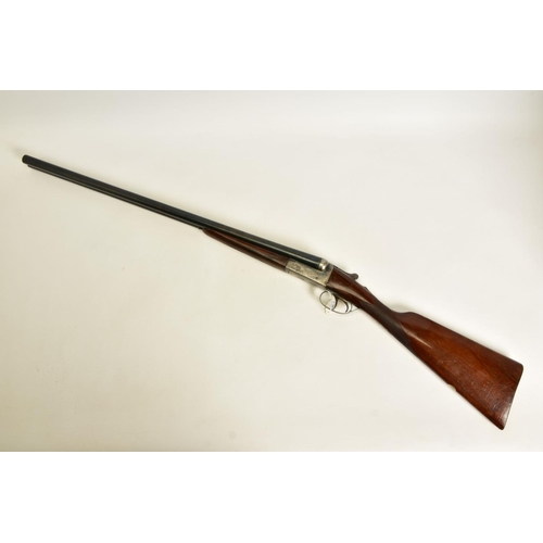 126 - A 12 BORE SIDE BY SIDE DOUBLE BARREL DOUBLE TRIGGER AYA No 4 boxlock ejector shotgun chambered for 7... 