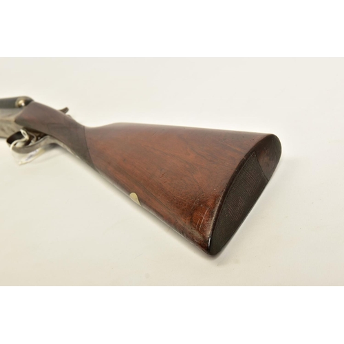 126 - A 12 BORE SIDE BY SIDE DOUBLE BARREL DOUBLE TRIGGER AYA No 4 boxlock ejector shotgun chambered for 7... 