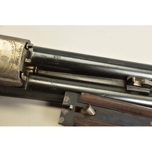 126 - A 12 BORE SIDE BY SIDE DOUBLE BARREL DOUBLE TRIGGER AYA No 4 boxlock ejector shotgun chambered for 7... 