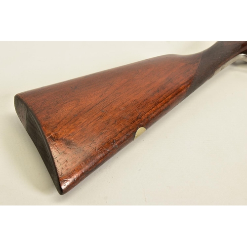 126 - A 12 BORE SIDE BY SIDE DOUBLE BARREL DOUBLE TRIGGER AYA No 4 boxlock ejector shotgun chambered for 7... 