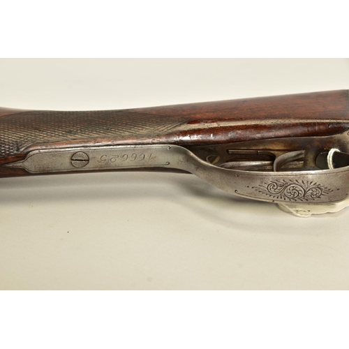 126 - A 12 BORE SIDE BY SIDE DOUBLE BARREL DOUBLE TRIGGER AYA No 4 boxlock ejector shotgun chambered for 7... 