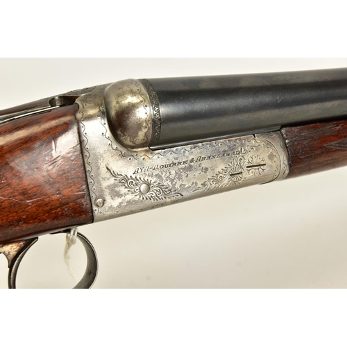 126 - A 12 BORE SIDE BY SIDE DOUBLE BARREL DOUBLE TRIGGER AYA No 4 boxlock ejector shotgun chambered for 7... 