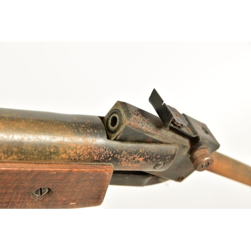 131 - A .22'' BREAK ACTION SPRING AIR RIFLE, serial number 05 88 g in working order marked 'Made in Hungar... 