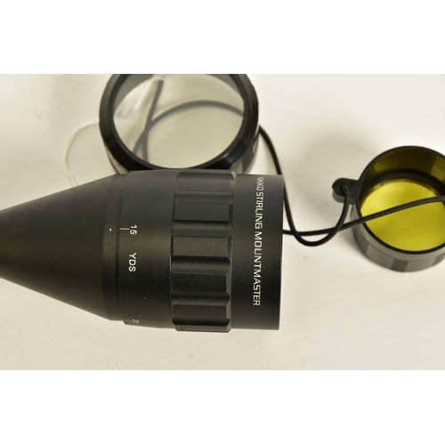 135 - A NIKO STIRLING 3.9 X 50 RIFLE SCOPE and mounts, it appears to be in unused condition