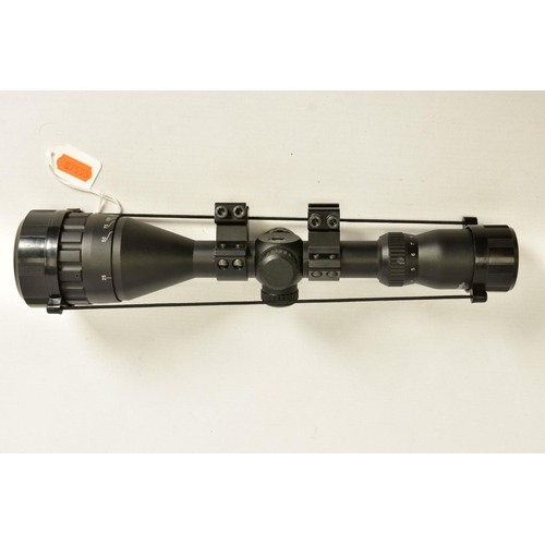 135 - A NIKO STIRLING 3.9 X 50 RIFLE SCOPE and mounts, it appears to be in unused condition