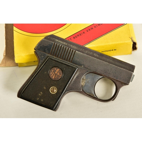 136 - AN ITALIAN .22'' BLANK STARTING PISTOL with a magazine and original box, together with .22'' Blank E... 