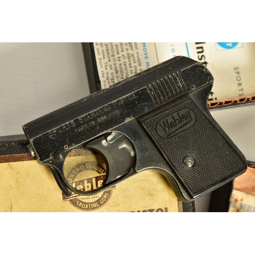 138 - A .22'' RIM FIRE BLANK MK 3 SPORTS STARTING PISTOL by Webley & Scott Ltd, complete with it's box, to... 
