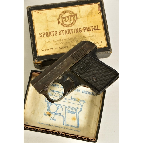 140 - AN ORIGINAL PATTERN .22'' RIM FIRE BLANK, sliding block magazine, top venting Starting pistol by Web... 