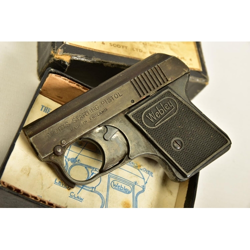 140 - AN ORIGINAL PATTERN .22'' RIM FIRE BLANK, sliding block magazine, top venting Starting pistol by Web... 