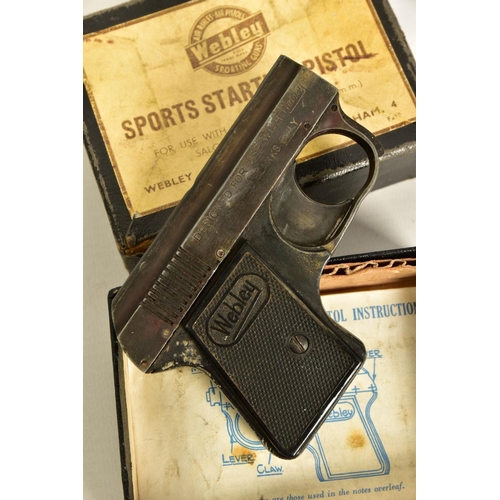140 - AN ORIGINAL PATTERN .22'' RIM FIRE BLANK, sliding block magazine, top venting Starting pistol by Web... 