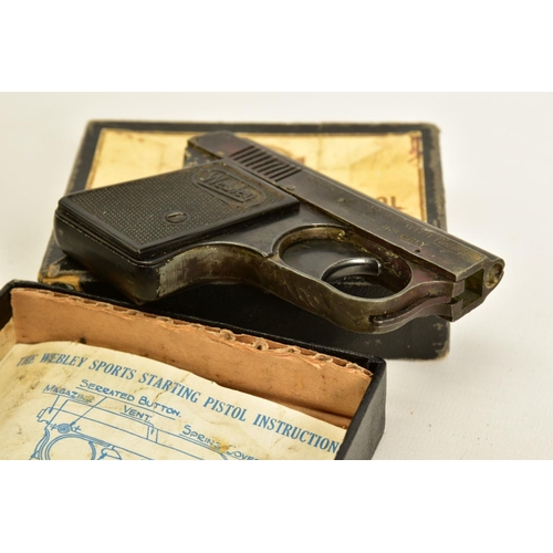 140 - AN ORIGINAL PATTERN .22'' RIM FIRE BLANK, sliding block magazine, top venting Starting pistol by Web... 
