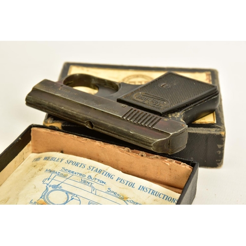140 - AN ORIGINAL PATTERN .22'' RIM FIRE BLANK, sliding block magazine, top venting Starting pistol by Web... 