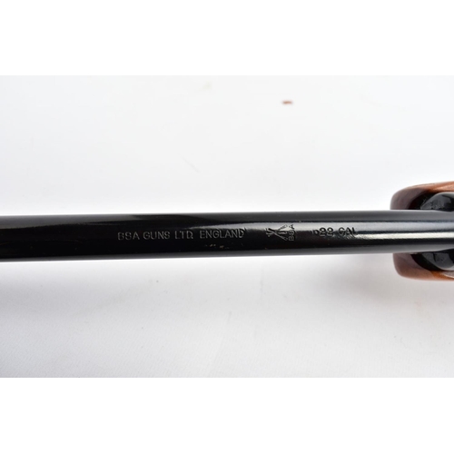 143 - A .22'' B.S.A. METEOR AIR RIFLE serial number TH66665, some areas of varnish loss to stock and gener... 