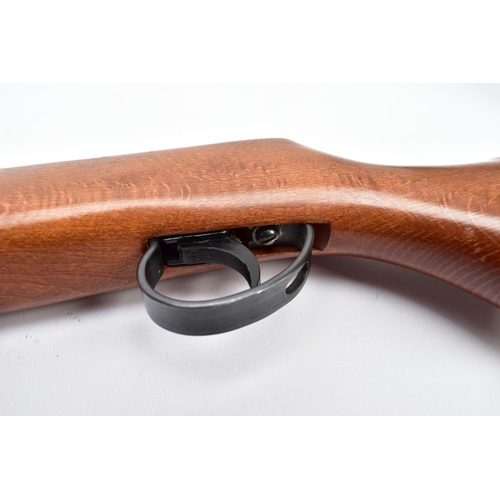 143 - A .22'' B.S.A. METEOR AIR RIFLE serial number TH66665, some areas of varnish loss to stock and gener... 
