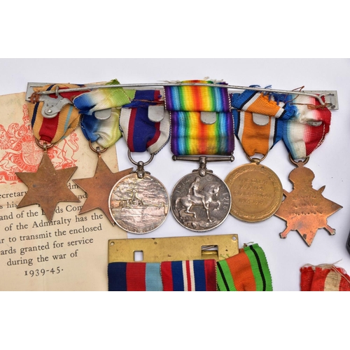 44 - A GROUP OF ELEVEN MEDALS COVERING WWI AND WWII, including the Imperial Service Medal and the rarely ... 