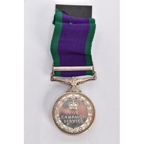 83 - A ERII CAMPAIGN SERVICE MEDAL, Northern Ireland Bar named to 24339301 RFN (Rifleman) G P Hammond, RG... 