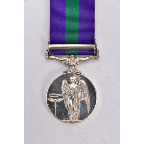 87 - ERII GENERAL SERVICE MEDAL 1918-62 with near East bar named to 4173227 ACI EAG Macey RAF