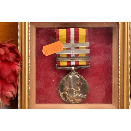 88 - A LARGE FRAME OF OVER THIRTY FIVE MISCELLANEOUS MILITARY CAP BADGES including North Staffs, RAC, RAF... 