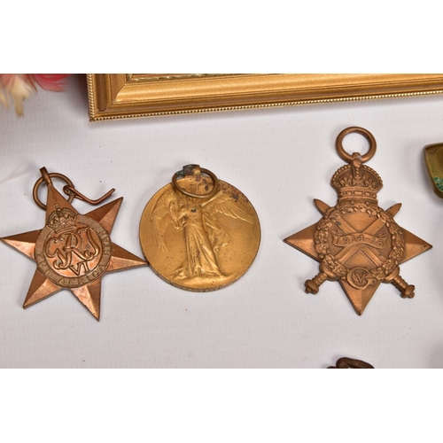 88 - A LARGE FRAME OF OVER THIRTY FIVE MISCELLANEOUS MILITARY CAP BADGES including North Staffs, RAC, RAF... 