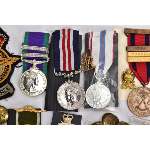 93 - A BOX CONTAINING VARIOUS COPIES OF MILITARY RELATED MEDALS to include Military Medal Geo VI, GSM 2 B... 