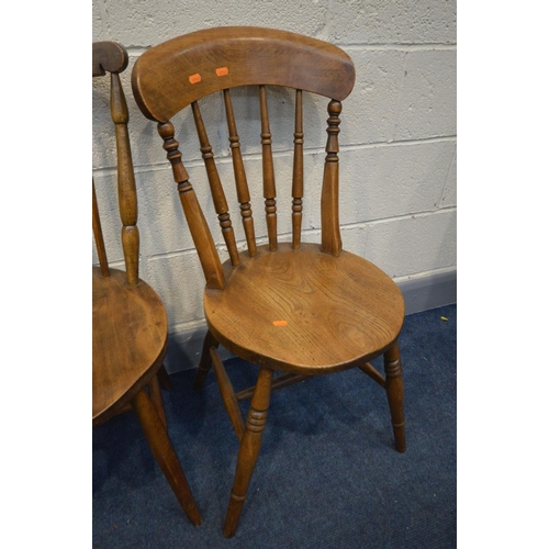 1390 - SIX VARIOUS PERDIOD CHAIRS, to include a 20th century oak child's chair, 19th century elm country ru... 