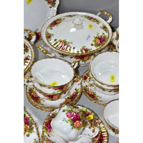 606 - ROYAL ALBERT 'OLD COUNTRY ROSES' comprising two cake plates, two tureens, oval meat platter, gravy b... 