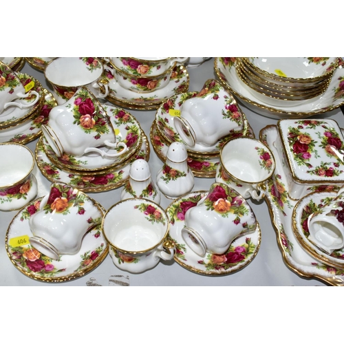 606 - ROYAL ALBERT 'OLD COUNTRY ROSES' comprising two cake plates, two tureens, oval meat platter, gravy b... 